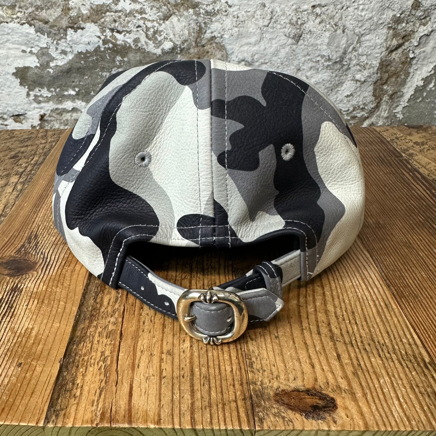 Chrome Hearts Snow Camo Leather Star Gunslinger Hat
