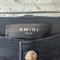 Amiri MX1 Brown Plaid Flannel Black Denim Jeans Sz 30