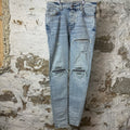 Amiri MX1 Crystal Washed Blue Denim Jeans Sz 34