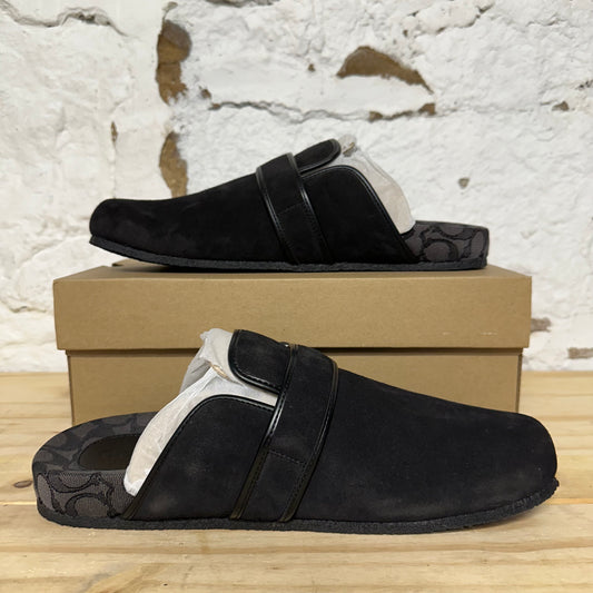 Coach Archive Buckle Black Clog Sz 13