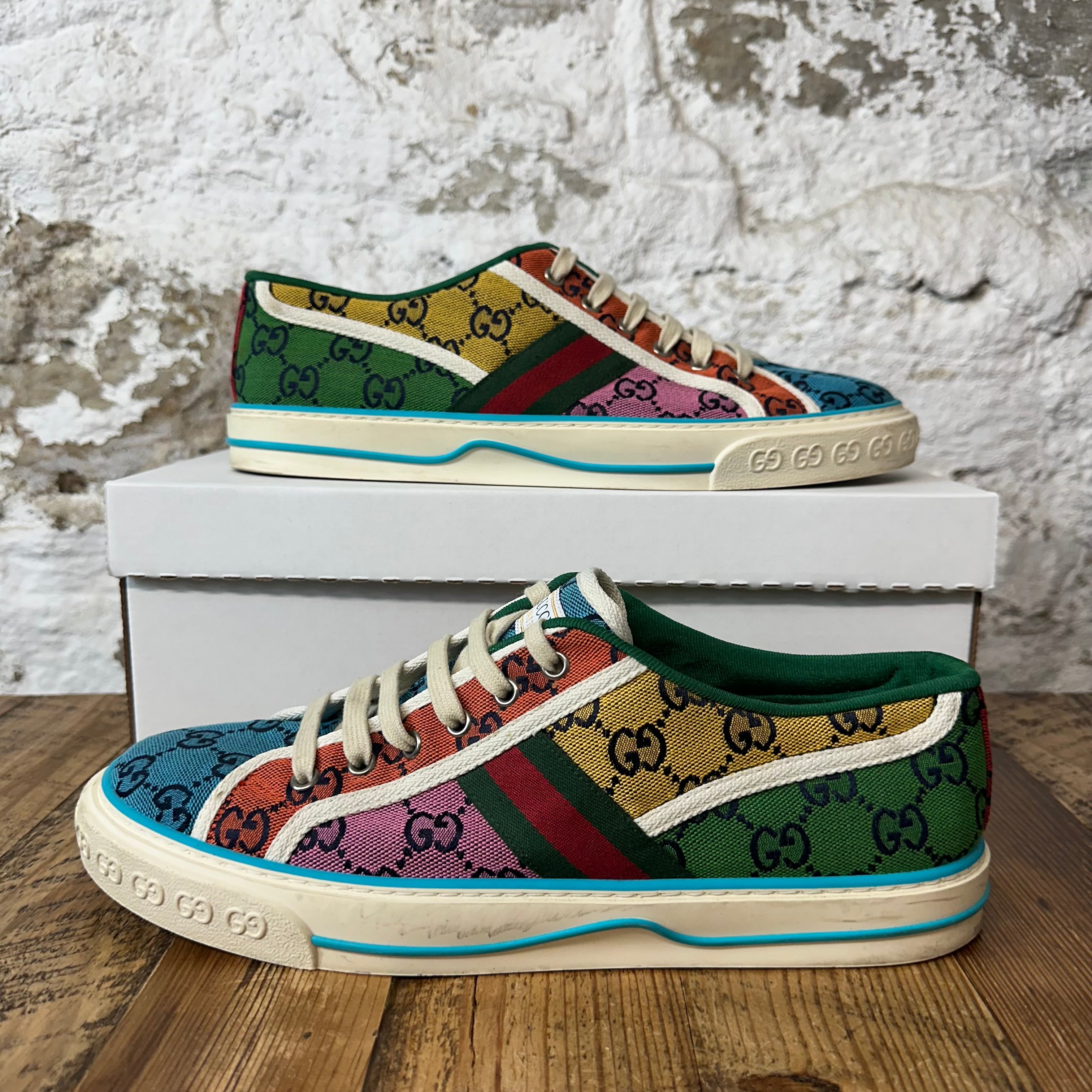 Gucci Tennis 1977 Multicolor Low Sneaker Sz 9.5 No Box