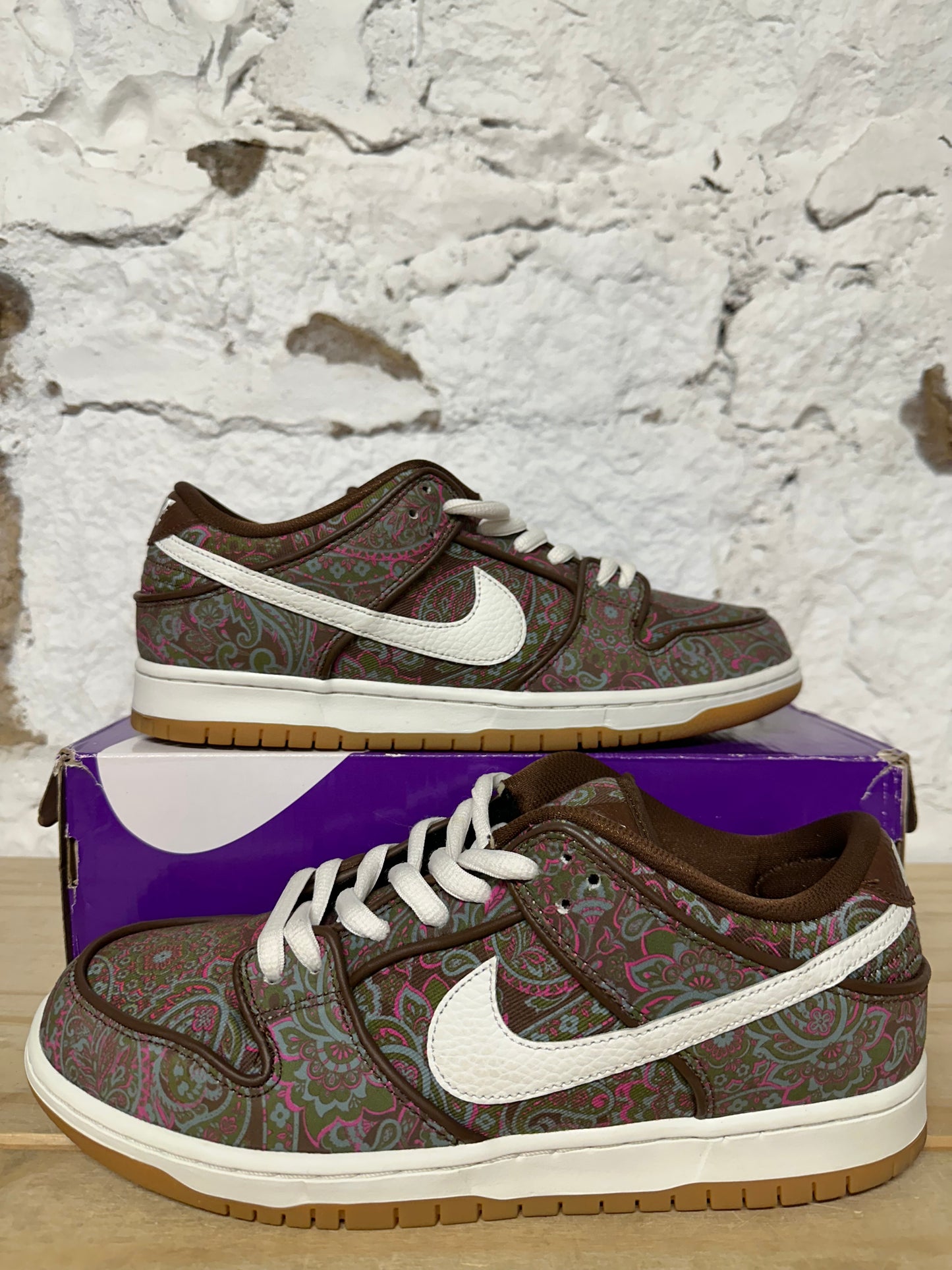 Nike SB Dunk Low Paisley Brown Sz 10.5