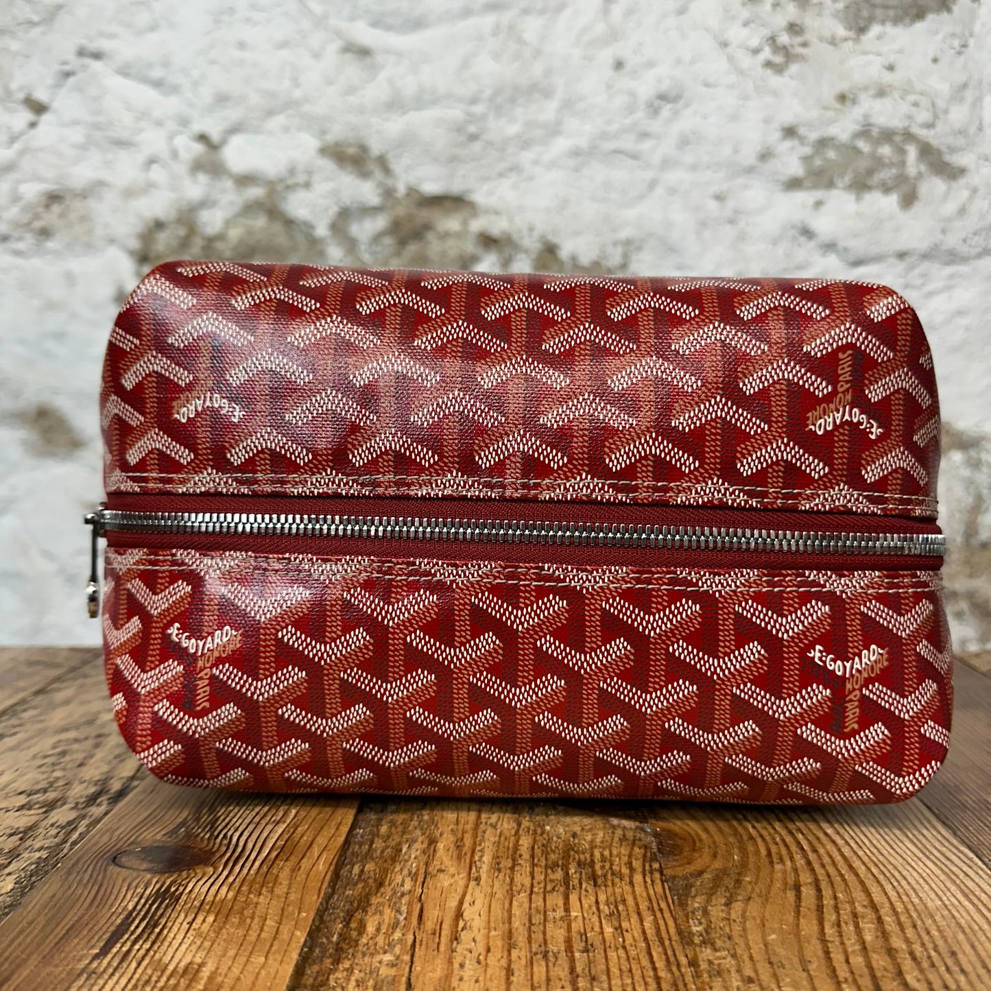 Goyard Boeing 25 Red Monogram Toiletry Bag