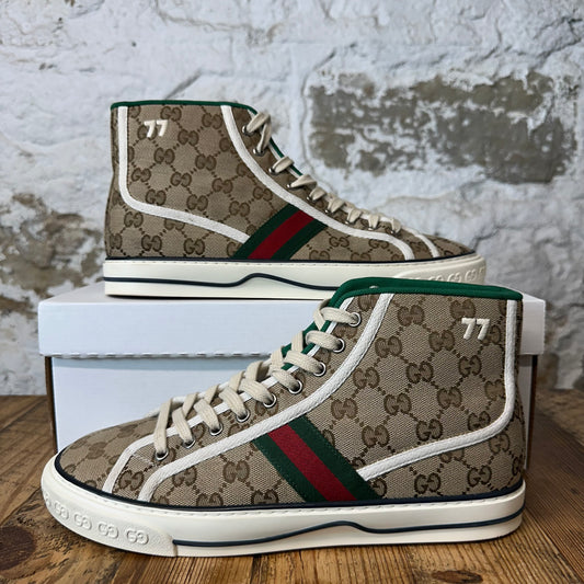 Gucci Tennis 1977 High GG Monogram Sneaker Sz 9.5