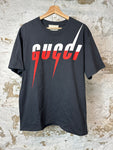 Gucci White Red Black Spellout T-shirt Sz M