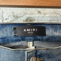 Amiri MX2 Brown Yellow Patch Blue Denim Jeans Sz 34