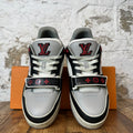 Louis Vuitton Grey Black White Strap Trainer Sz 8.5 (7LV)
