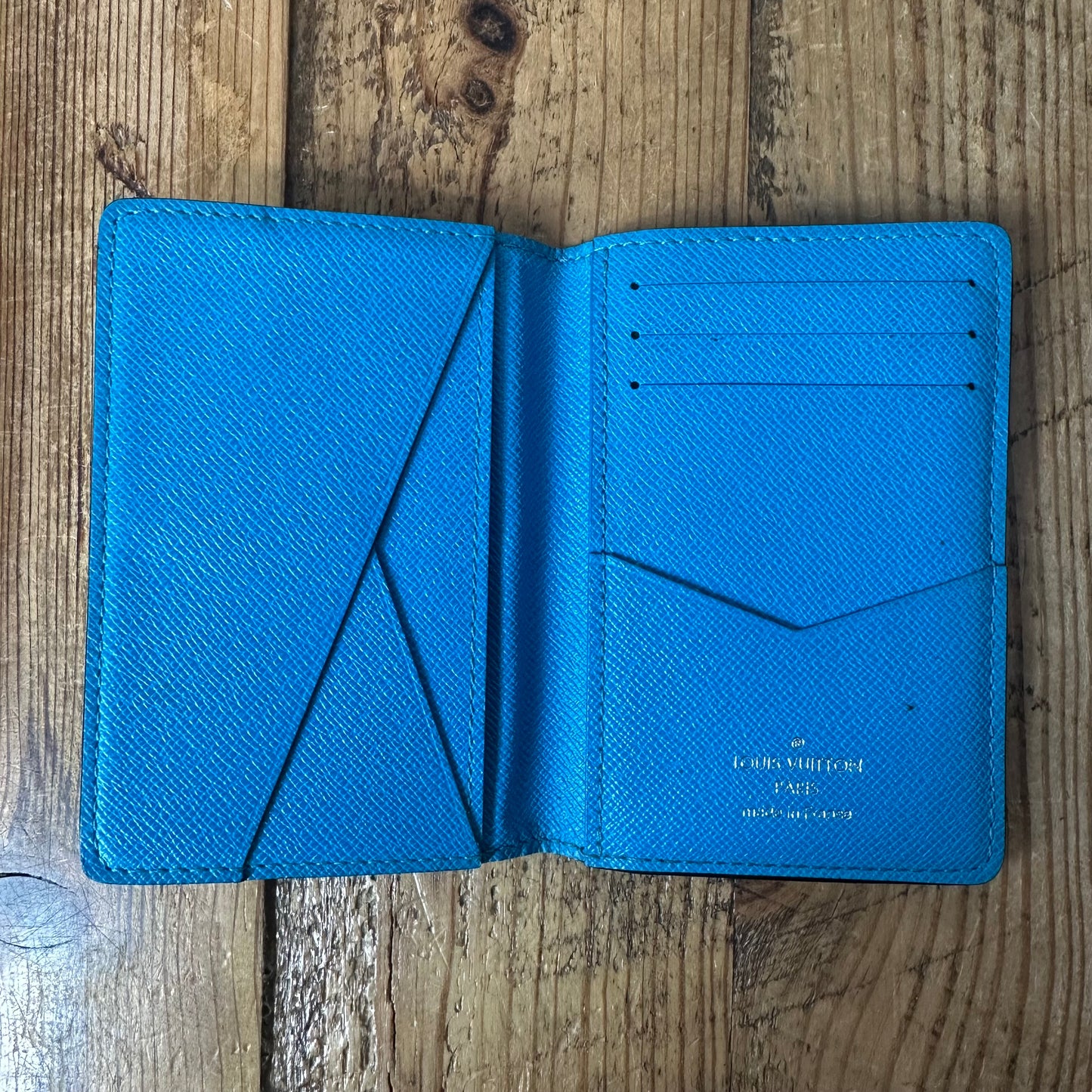 Louis Vuitton Taurillon Turquoise Pocket Organizer