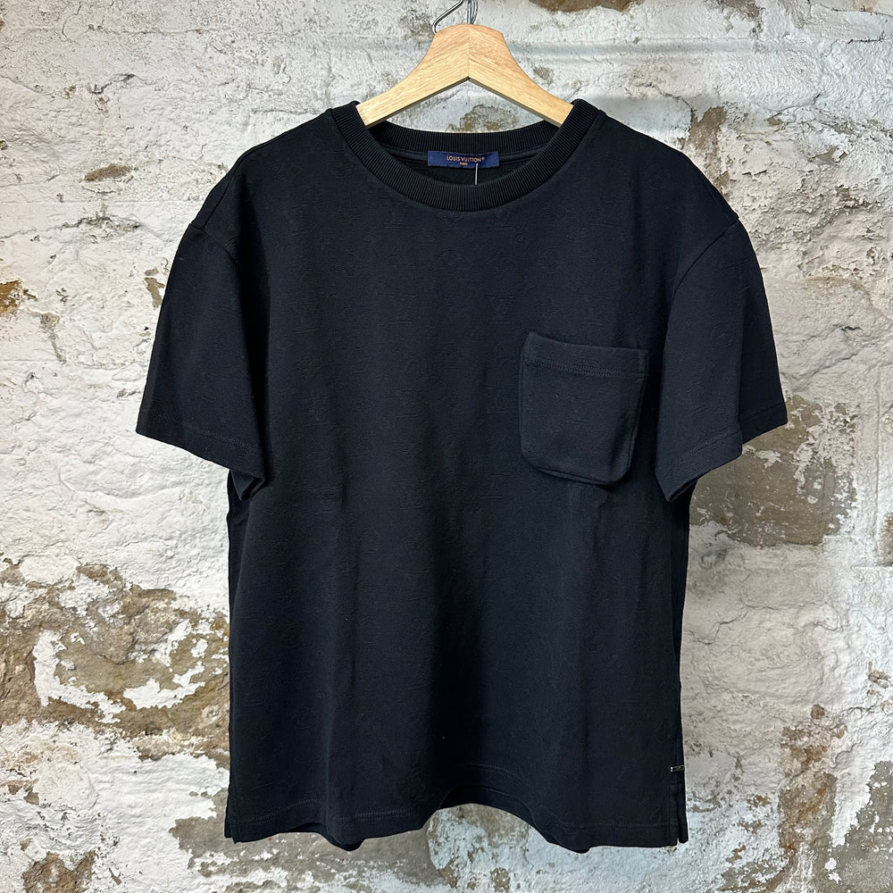 Louis Vuitton Black Monogram Black Pocket T-Shirt Sz M