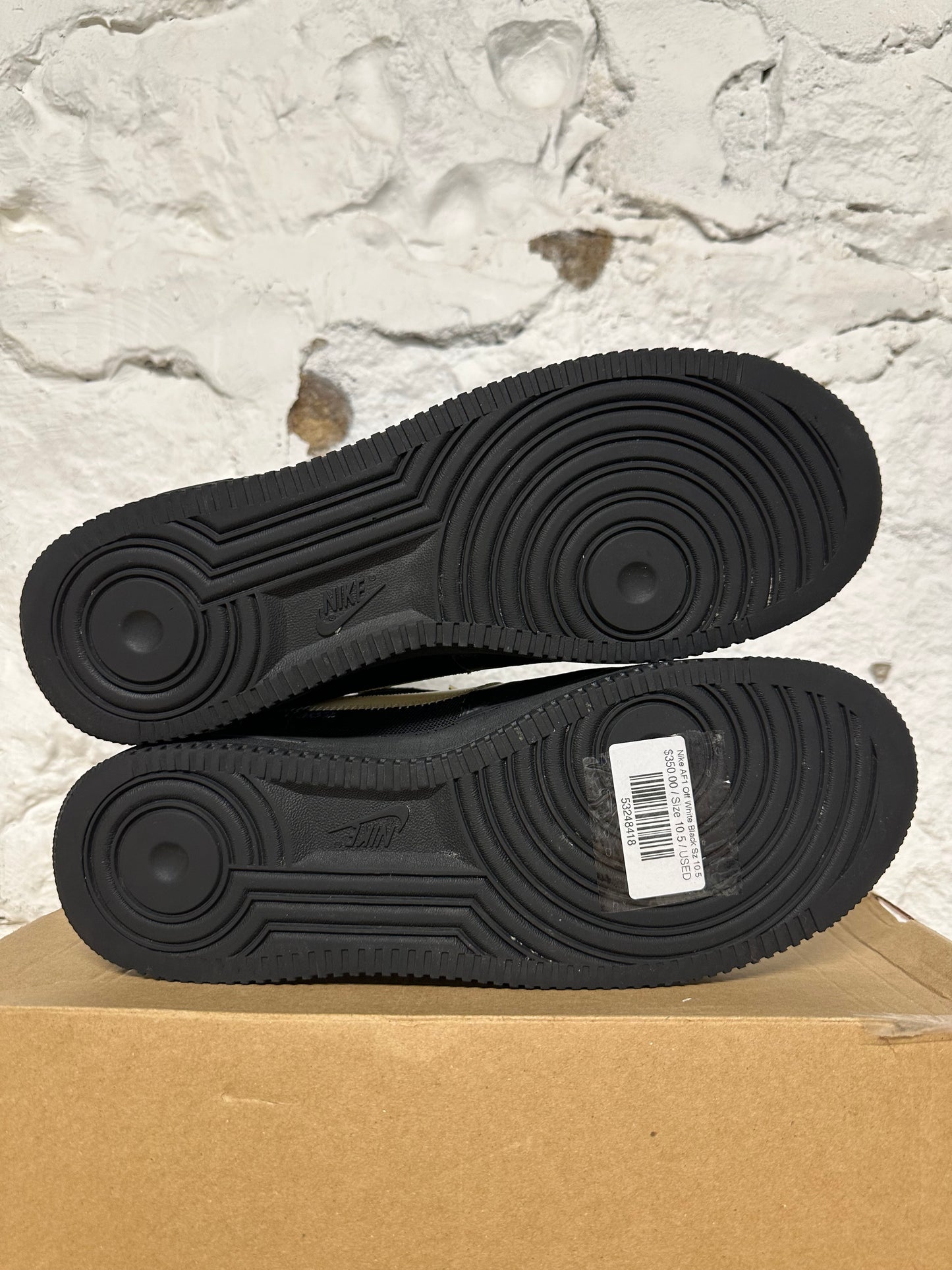 Nike Air Force 1 Off-White Black Sz 10.5
