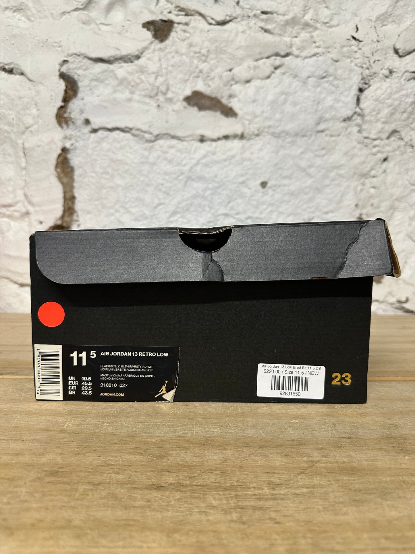 Air Jordan 13 Low Bred Sz 11.5 DS