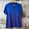 Louis Vuitton Red Monogram Gradient Blue T-Shirt Sz M