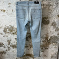 Amiri MX1 Black White Tie Dye Blue Denim Jeans Sz 34