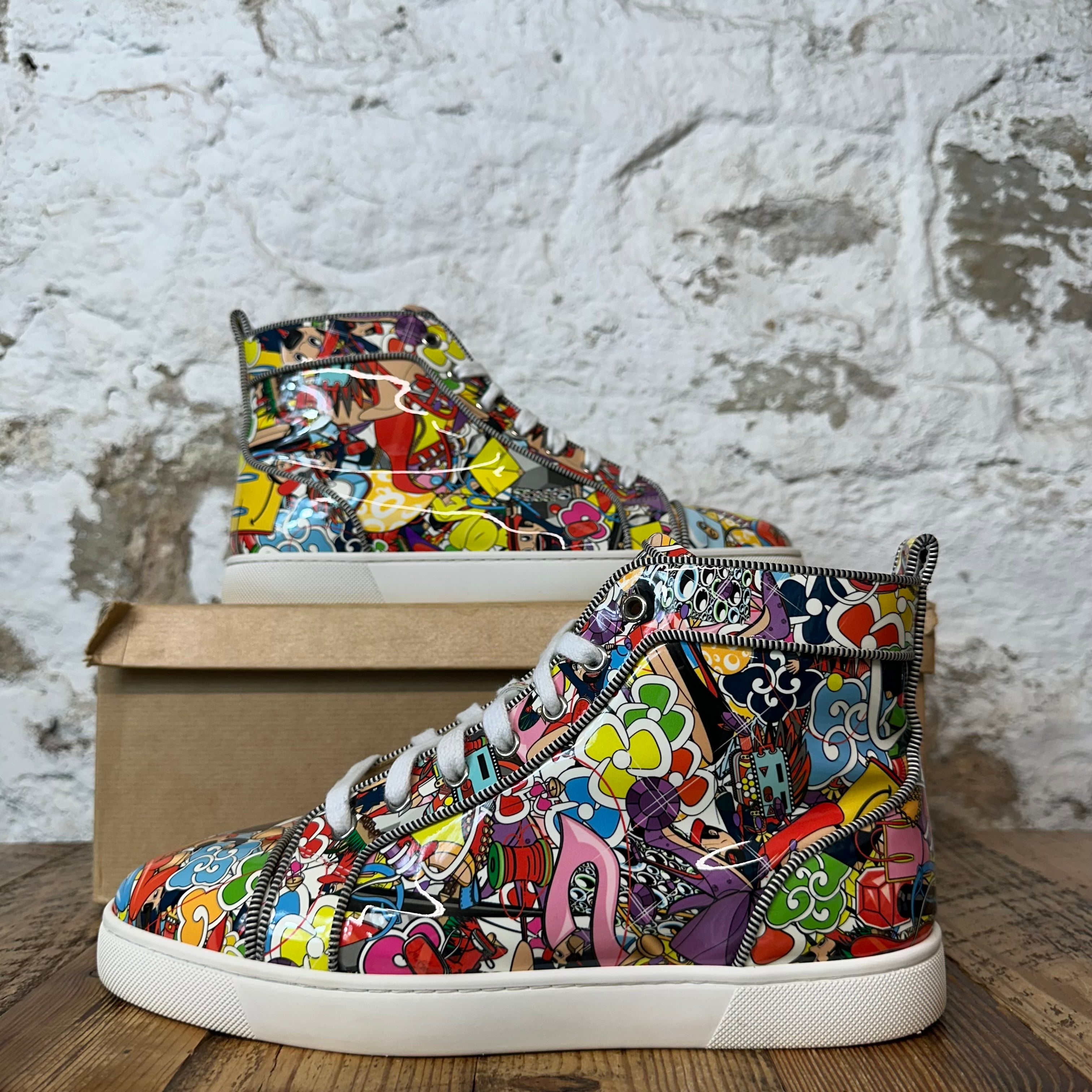 Christian Louboutin High Multicolor Pattern Sneaker Sz 9 (42)