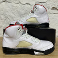 Air Jordan 5 Fire Red Silver Tongue (2020) Sz 10.5