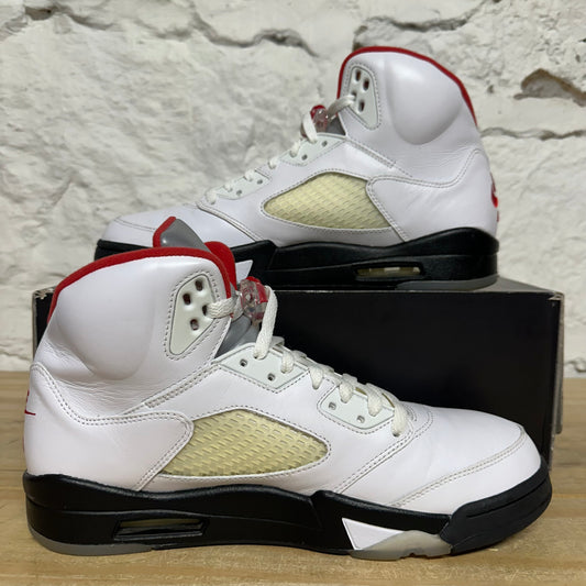Air Jordan 5 Fire Red Silver Tongue (2020) Sz 10.5