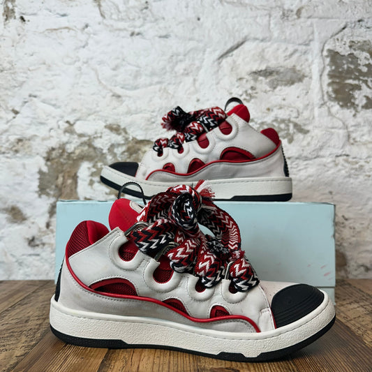 Lanvin Curb Black White Red Sneaker Sz 8 (41)