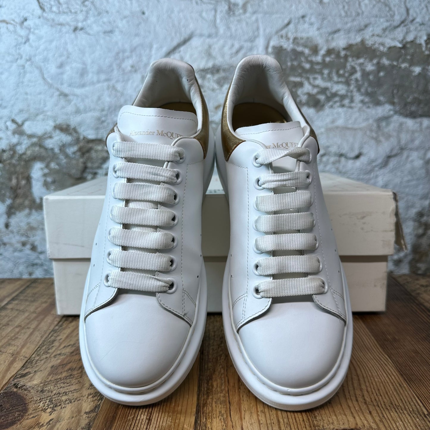Alexander Mcqueen Gold Tab White Sneaker Sz 8 (41)