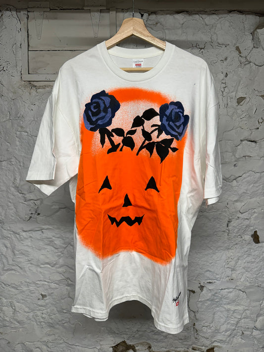 Supreme Yohji Yamamoto Pumpkin White T-Shirt Sz 2XL