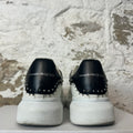 Alexander Mcqueen Black Studded Tab White Sneaker Sz 9 (42)