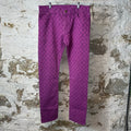 Louis Vuitton Purple Monogram Slim Denim Jeans Sz 32