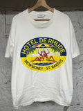 Rhude Hotel De Rhude White T-Shirt Sz S