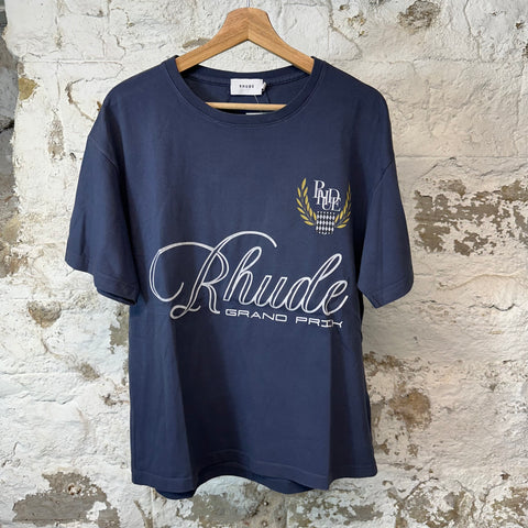 Rhude Grand Prix T-shirt Navy Sz XS