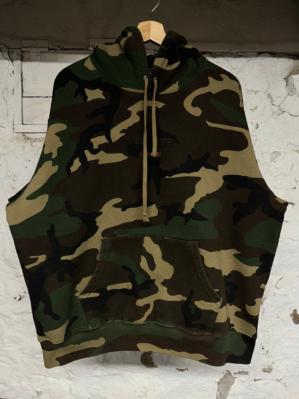Supreme Camo Classic Logo Hoodie Sz L