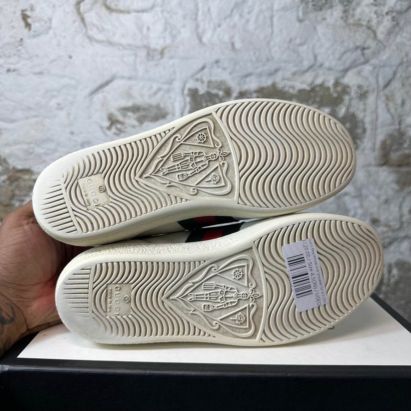 Gucci Bee White Ace Sneaker Sz 4.5 (36)