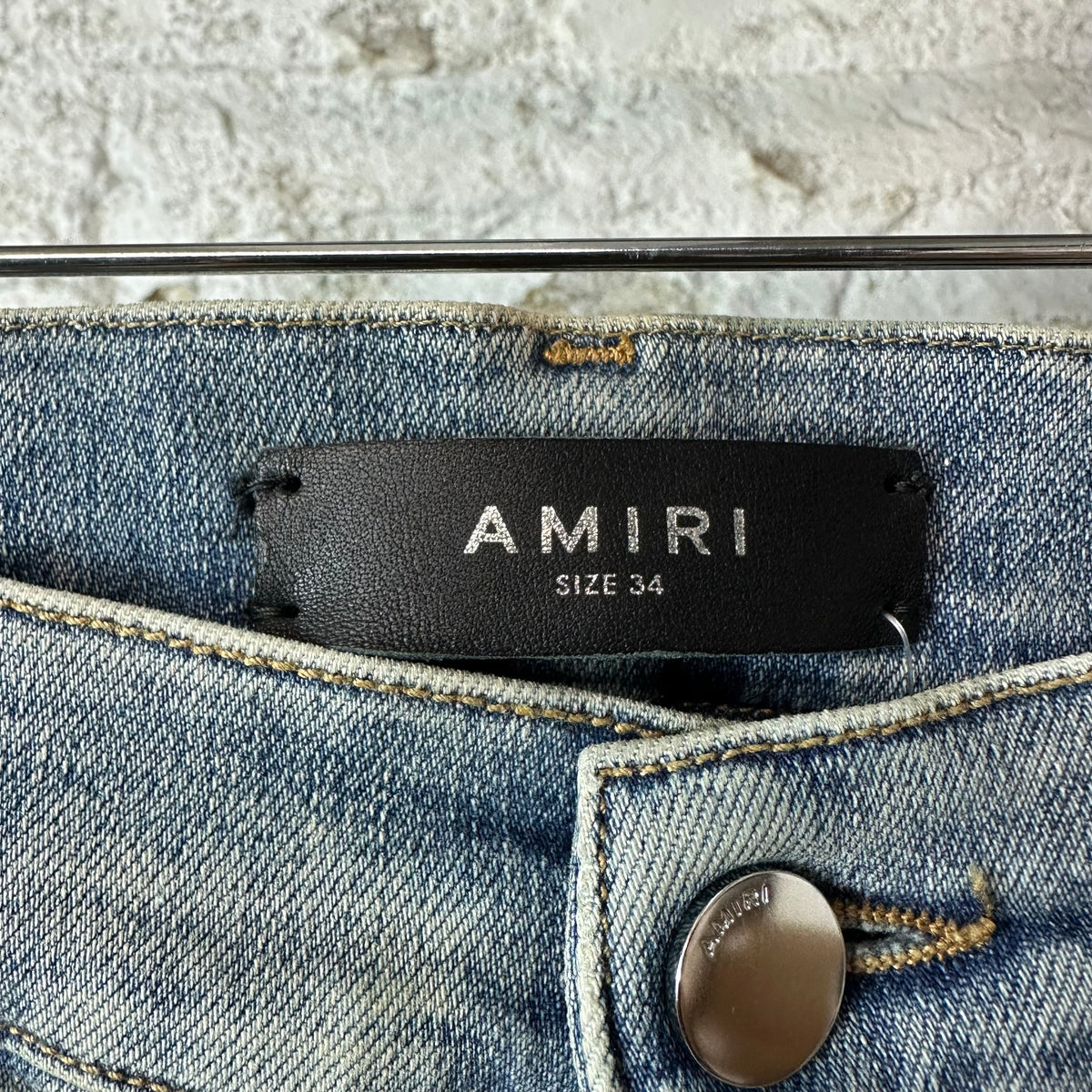 Amiri MA Quad Stitch Blue Denim Jeans Sz 34