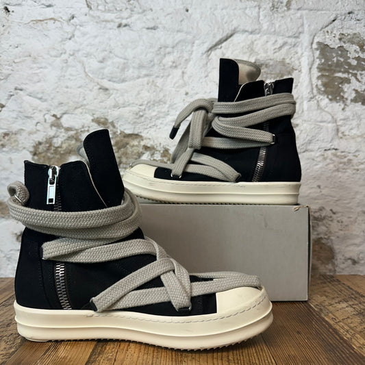 Rick Owens DRKSHDW Hexa Lace Black Milk Sneaker Sz 6.5 (39)