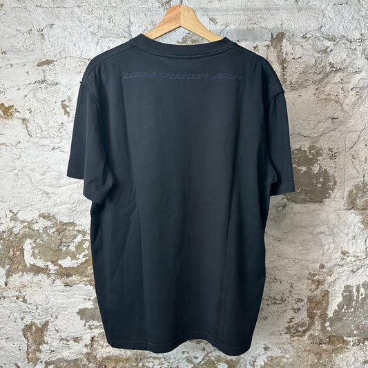 Louis Vuitton 2054 Heat Reactive Logo Black T-Shirt Sz XL
