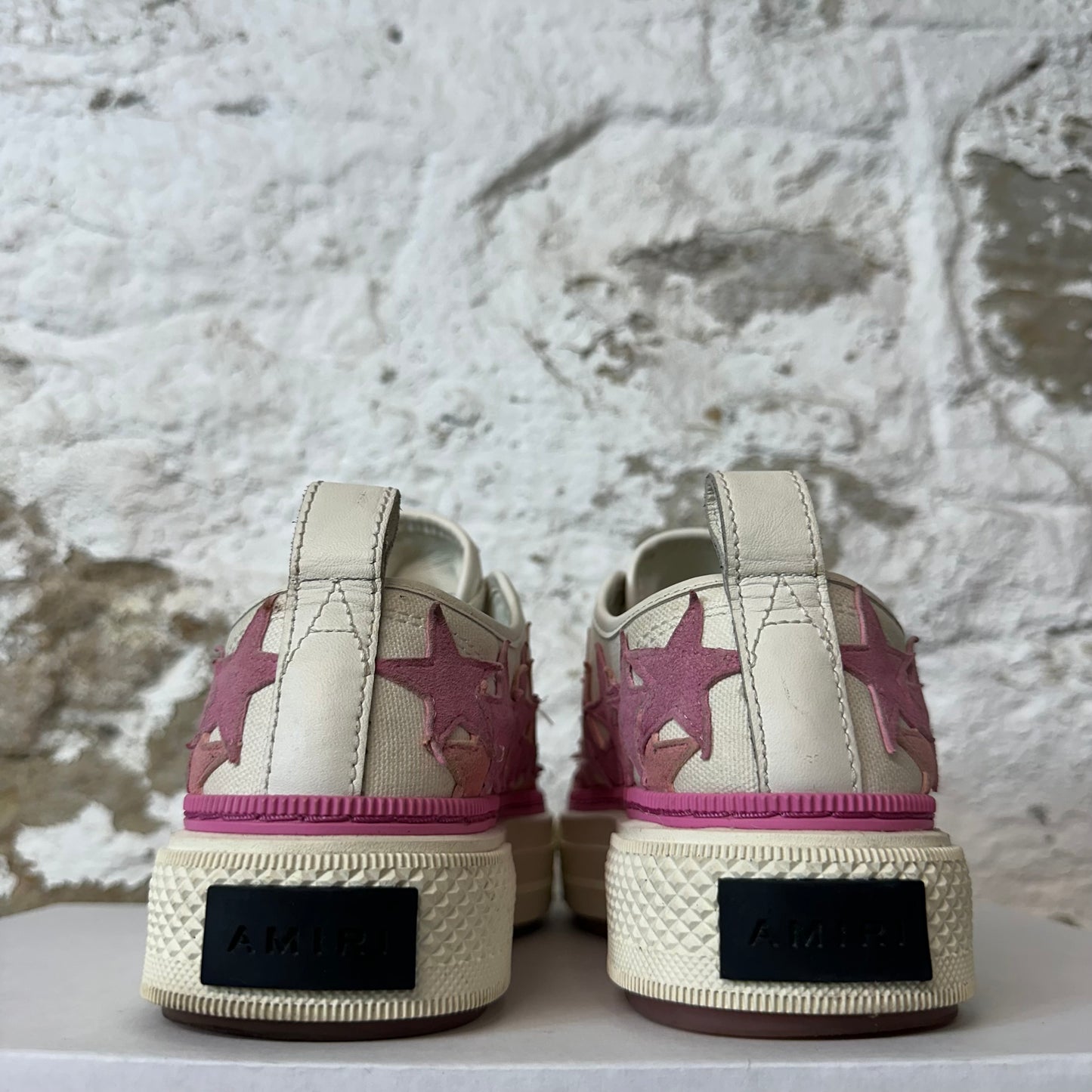 Amiri Pink Star Cream Sneaker Sz 4.5 (36)