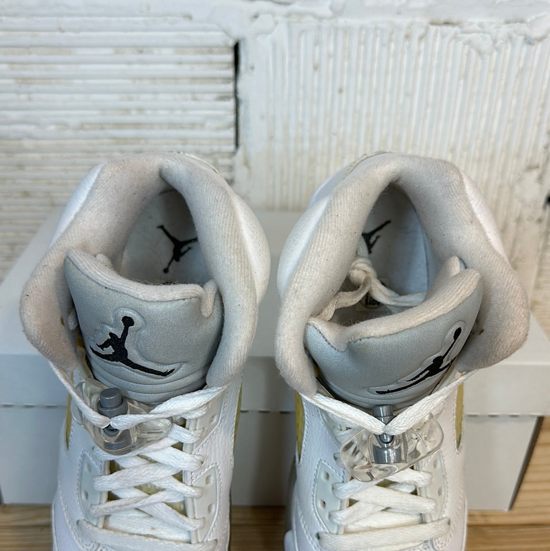 Air Jordan 5 White Metallic Sz 6.5Y