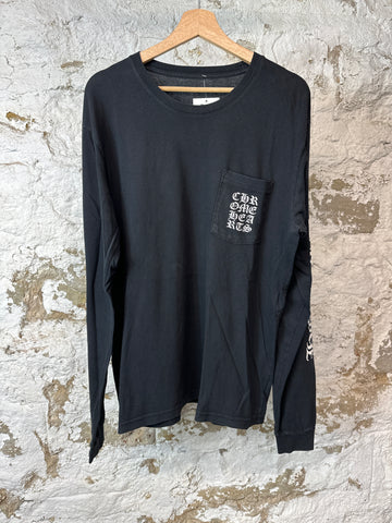 Chrome Hearts Sleeve Spellout Black L/S Sz L