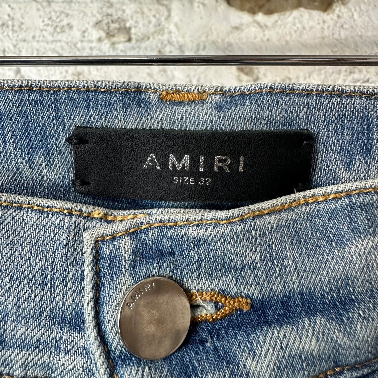 Amiri MX1 Denim Spell Blue Denim Jeans Sz 32