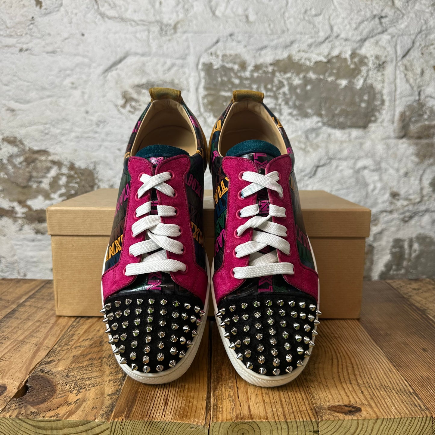 Christian Louboutin Multicolor Accent Spike Sneaker Sz 9 (42)