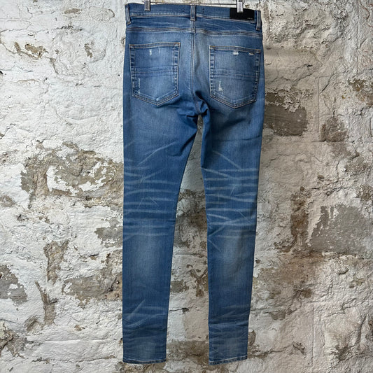 Amiri Plain Blue Denim Jeans Sz 32