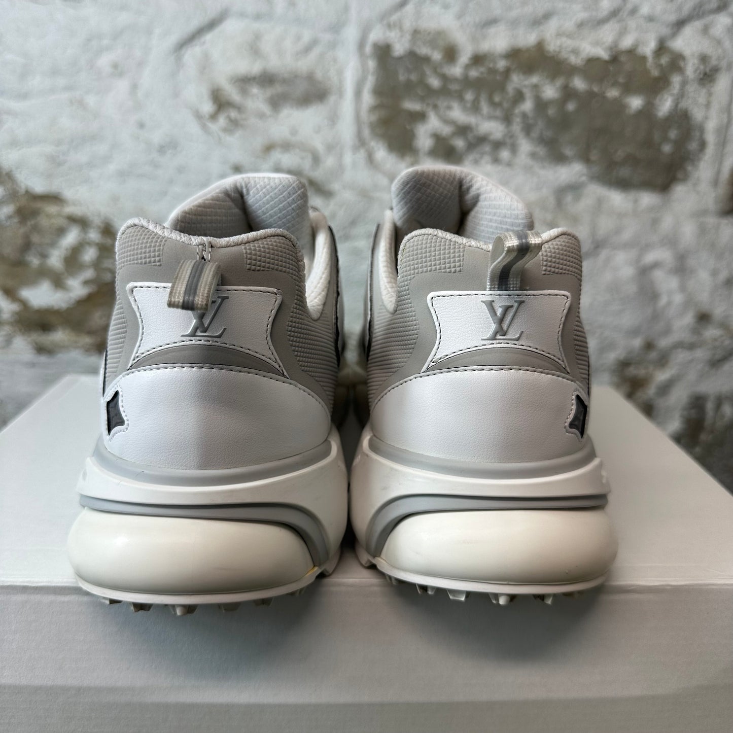 Louis Vuitton Grey White Tatic Trainer Sneaker Sz 10 (8.5LV)