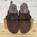 Coach Archive Buckle Burgundy Clog Sz 13