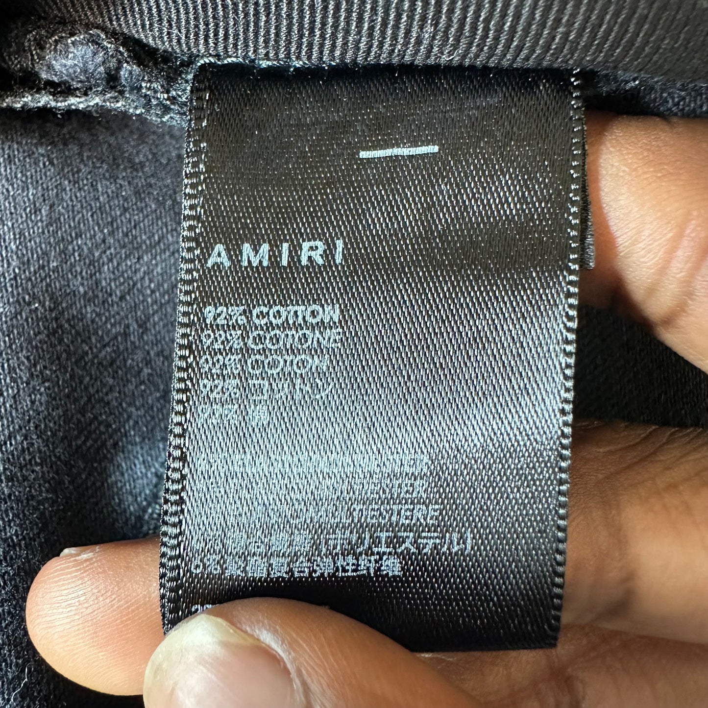 Amiri MX1 Grey Art Patch Black Denim Jeans Sz 32