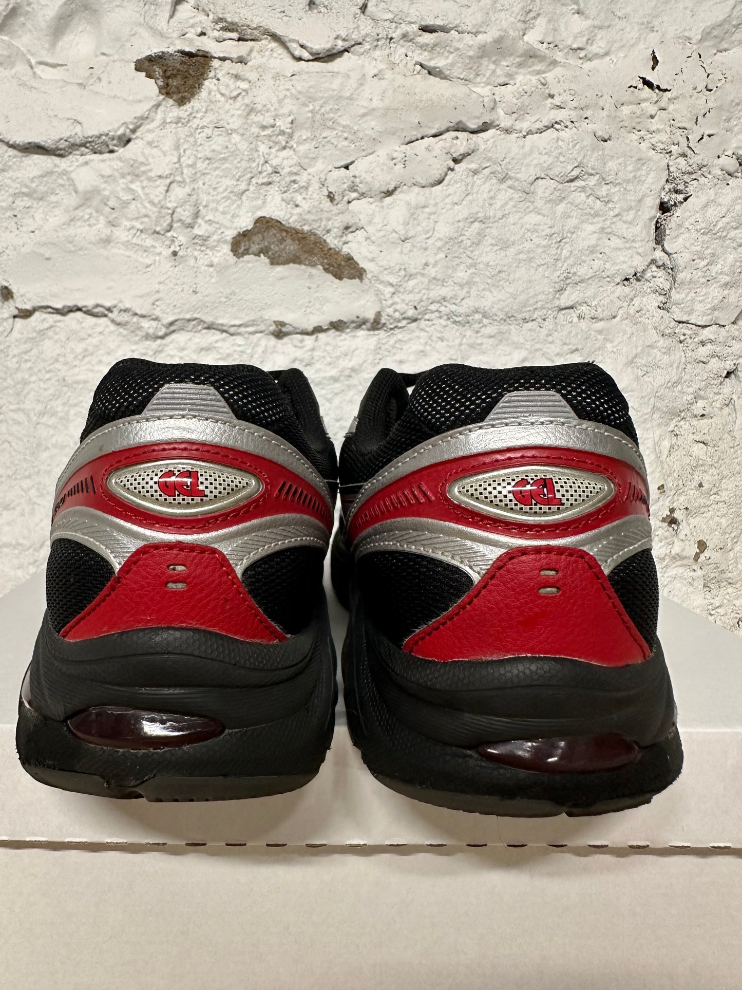 Asics GT-2160 Black Pure Red Silver Sz 10.5