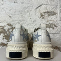 Amiri Beige Blue Star Cream White Sneaker Sz 8 (41)