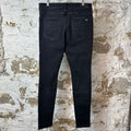 Amiri MX1 Olympic Patches Black Denim Jeans Sz 36
