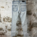 Amiri MX1 Orange Tie Dye Light Blue Thrasher Denim Jeans Sz 29