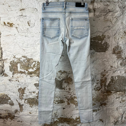 Amiri MX1 Orange Tie Dye Light Blue Thrasher Denim Jeans Sz 29