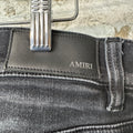 Amiri MX1 Yellow Paisley Faded Black Denim Jeans Sz 33