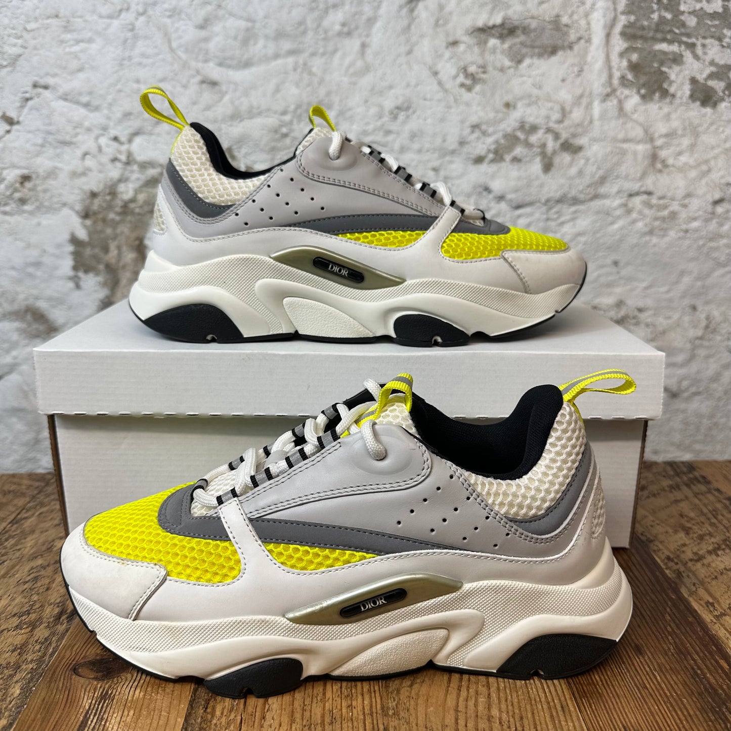 Dior B22 Yellow Gray White Sneaker Sz 7 (40) No Box