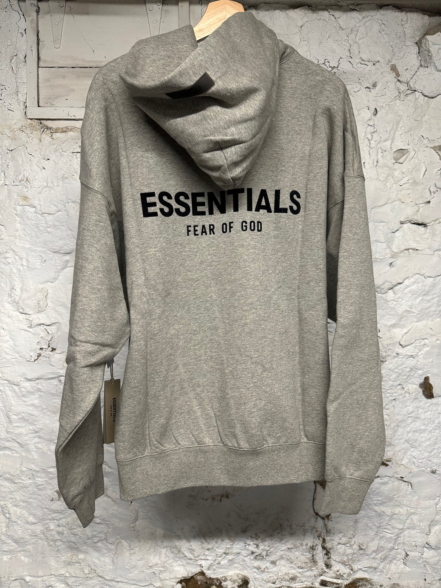 Fear of God Essentials Dark Oatmeal Hoodie Sz L DS
