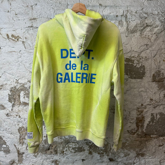 Gallery Dept Classic Logo Zip Up Hoodie Green Sz S